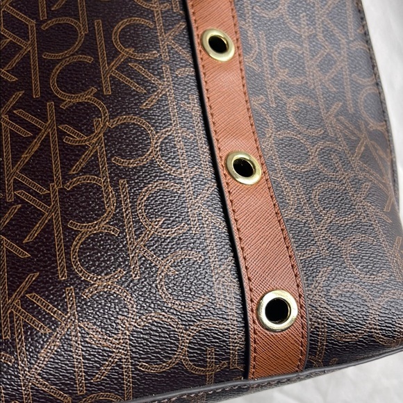 Calvin Klein Monogram Brown Tote - Picture 7 of 14